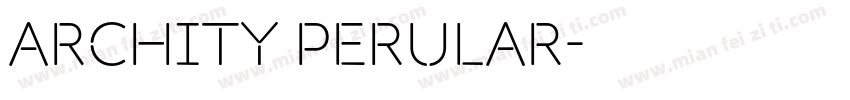 Archity perular字体转换